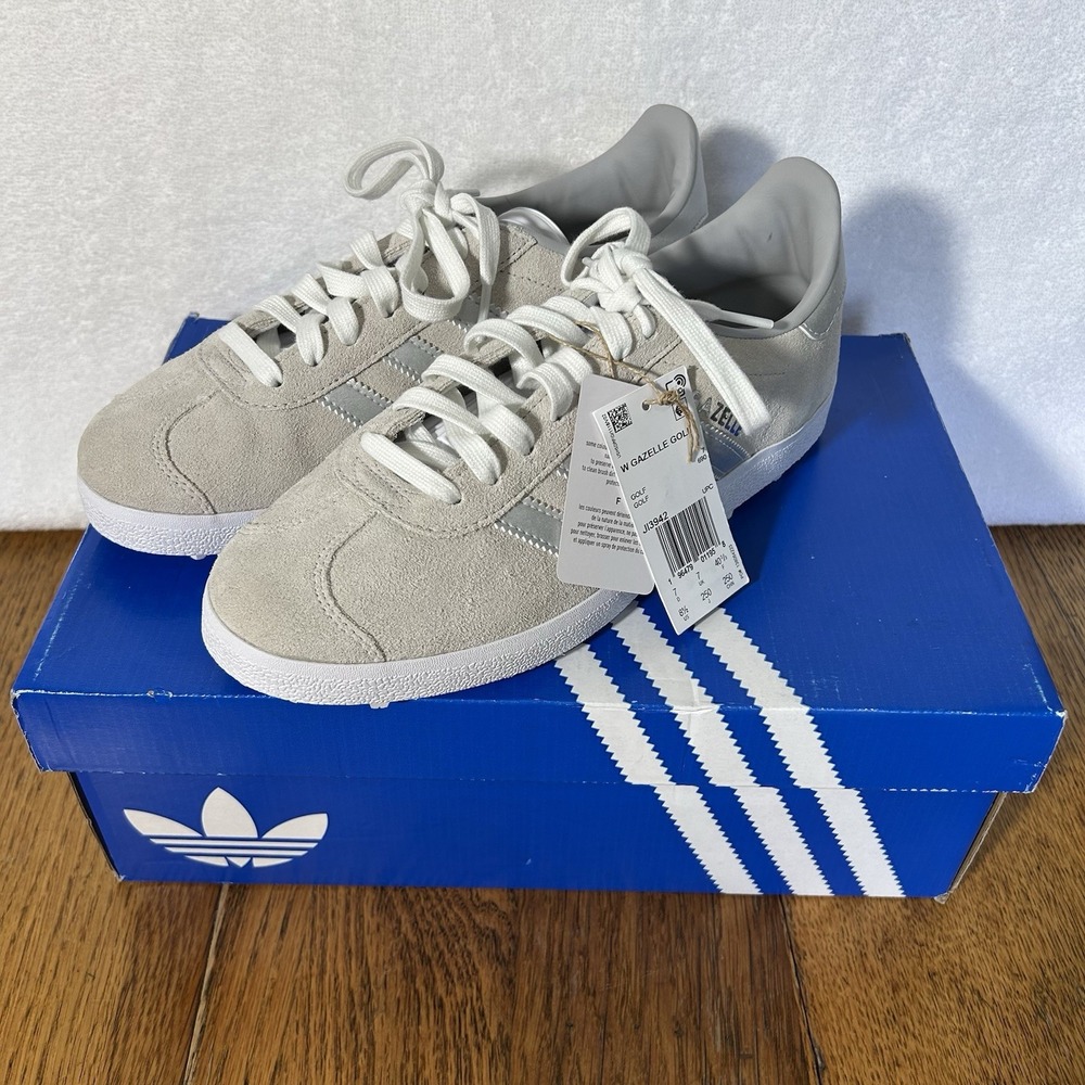 Adidas Womens Size 8.5 Gazelle Crystal White Spikeless Golf Shoes